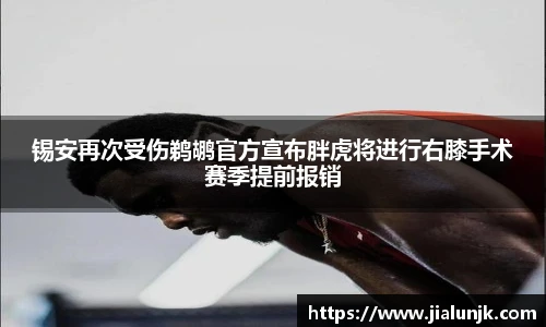 锡安再次受伤鹈鹕官方宣布胖虎将进行右膝手术赛季提前报销